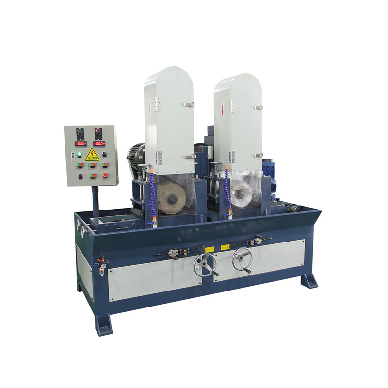 Piccole macchine a doppia stazione sbavatura rimozione ruggine trafilatura motore macchina automatica per piastre lucidatrice a nastro abrasivo per metalli