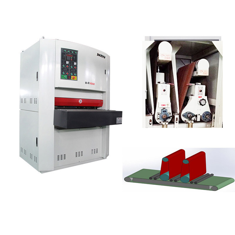 Durabile ad alta efficienza per la fresatura a secco Rr1000mm Parti metalliche Superficie Deburring Sheet Metal Buffing Drawing Machine per il metallo