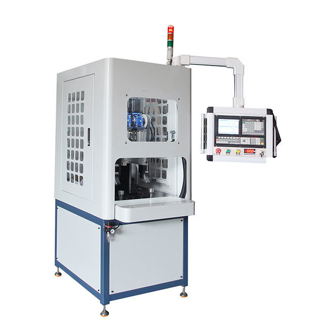 Macchina di spazzolamento CNC ad alta efficienza a 2 stazioni specializzata nella lavorazione piana e laterale di coperchi rotondi a forma regolare