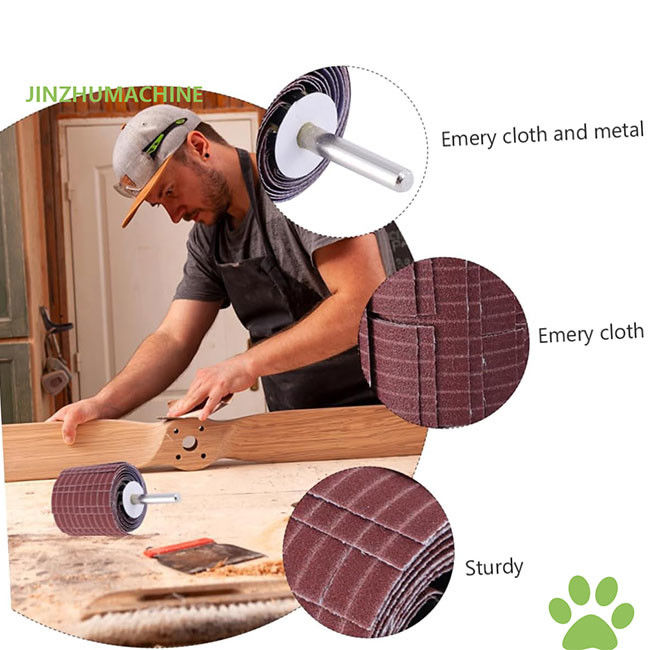 Prodotti di lucidatura Ruote a lamina resistenti Tela di smeriglio 250*50 mm Grit 240 filo abrasivo Ruota a lamina per la lucidatura di macinatura